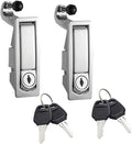 WJSKDQ 2PCS Compression Latch Lock Trigger Latch Lock Zinc Alloy Adjustable Lever Hand Operated Compression Latch Flush Silvers
