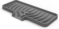 Dish Drying Matt for Kitchen Counter,10"×4"Silicone Dry Rack Mat with Built in Drain, Kitchen Dry Mats for Dishes Drying Pad for Counter(gray)