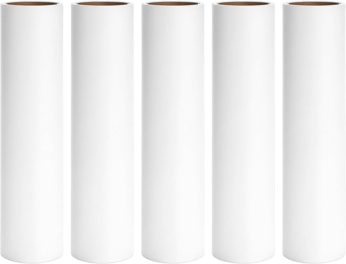 9.45 inch Large Lint Roller Refills for 9.4'' - 9.5'' Wide Lint Rollers for Pet Hair Extra Sticky Floor Lint Remover Refill 60 Sheets per Roll 5 Pack Total 300 Sheets