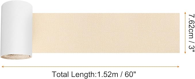 Repair Patches Self-Adhesive DIY Repair Patch Linen Gear Patch for Sofa, Furniture, Chair, Clothing, Tents, 3x60 Inch, Cream