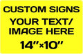 Repaly Personalized signs,Aluminum Weatherproof Metal Sign Multiple Sizes Custom Personalized Text And picture Here,hazard sign,garden sign,custom door sign,Customised business signs Yellow 14×10