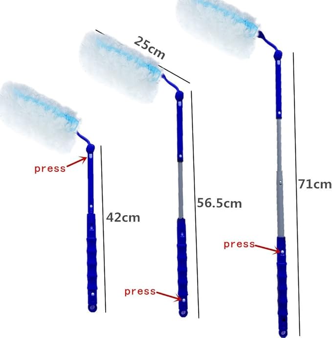 360 Degree Dusters Multi Surface Duster Refills Kit Extender Handle (1 Long Handle to + 1 Short Handle + 12 Duster Refills)