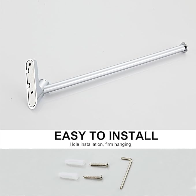 Wall Mounted Drying Rack, NEWRAIN Stainless Steel Folding Laundry Hanging Rack, Chrome Swivel Space Saving Clothes Hanger Rack for Bedroom Bathroom Laundry