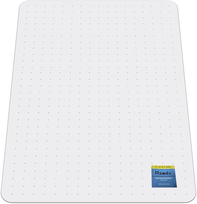 Azadx Heavy Duty Office Chair Mat for Carpet 32" x 48" Hard Material Chair Mat for Carpeted Floor Slip Resistant Carpet Protector for Home Office Easy Glide Desk Floor Mat for Office Chair on Carpets