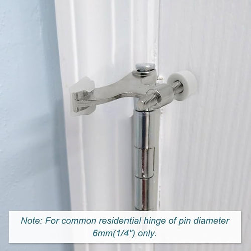 12 Pack Hinge Pin Brushed Nickel Door Stopper, Adjustable Heavy Duty Hinge Pin Door Stop with Rubber Bumper Tips