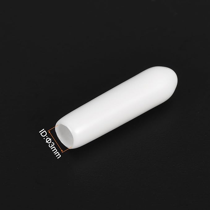 uxcell 20pcs Rubber End Caps 3mm(1/8") ID Vinyl Round End Cap Cover Screw Thread Protectors White