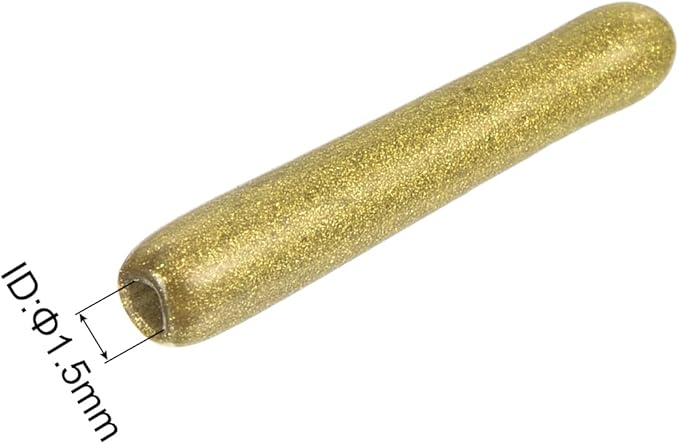 uxcell 20pcs Rubber End Caps 1/16"(1.5mm) ID Vinyl Round Tube Bolt Cap Cover Thread Protectors Gold