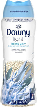 Downy Light Laundry Scent Booster Beads for Washer, Ocean Mist, 18.2 oz, with No Heavy Perfumes