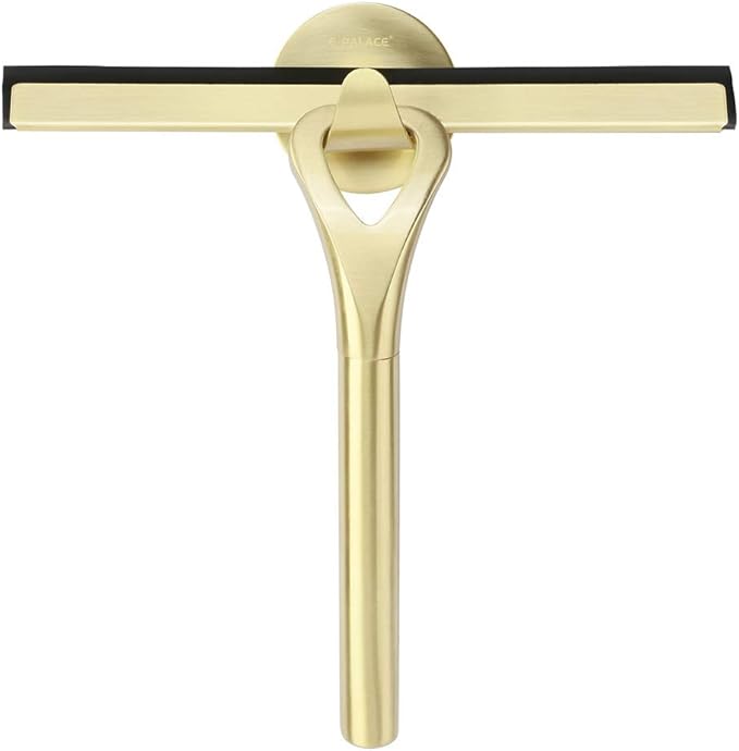 Stainless Steel Shower Squeegees All-Purpose Mirror/Window/Glass Wiper Scraper Golden Shower Squeegee
