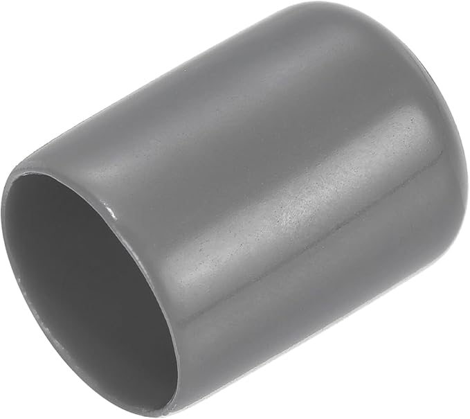 uxcell 20pcs Rubber End Caps 18mm ID Vinyl PVC Round Tube Bolt Cap Cover Screw Thread Protectors Dark Grey