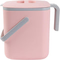 BLUE GINKGO Kitchen Compost Bin [5L / 1.32 GAL] – Filter-Free, Odor-Tight Countertop Food Waste Pail with Handles (Made in Korea, Pink)