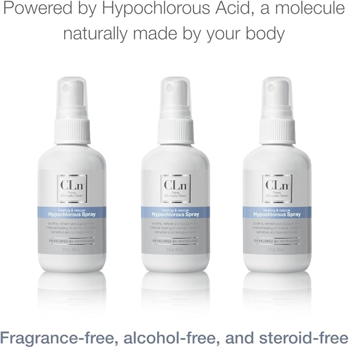 CLn® Hypochlorous Spray - Daily Cleansing Spray to Manage Minor Skin Cuts and Lacerations Without Alcohol, Antibiotics, Steroids or Fragrance, 3 fl. oz.