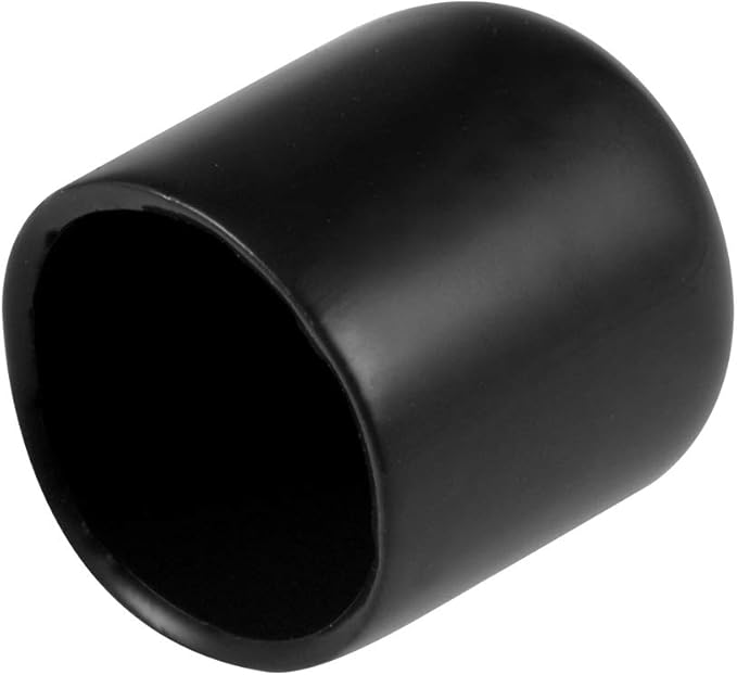 uxcell 20pcs Rubber End Caps 15mm ID Vinyl Round Tube Bolt Cap Cover Thread Protectors Black