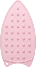 HARFINGTON Silicone Iron Rest Pad, Multipurpose Iron Hot Resistant Mat Iron Rest Plate for Ironing Board Hot Heat Resistant Steam Compact Mat, Pale Pink
