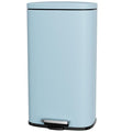 AthLike Trash Can, Stainless Steel Kitchen Garbage Can, Step Waste Bin with Hinged Lid and Removable Inner Bucket, Soft-Close, Dustbin for Bathroom Bedroom Living Room Home (Tide Pool Blue, 8 Gal)