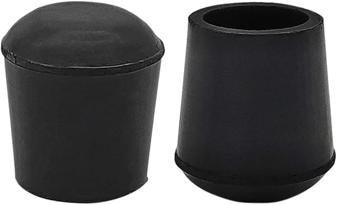Flyshop 4 Pieces 14mm Rubber Chair Leg Caps Round, Non-Slip Protective Caps for Chair Legs, Floor Protectors, Noise Reduction, Durable Foot Covers, Black Furniture Feet Gliders