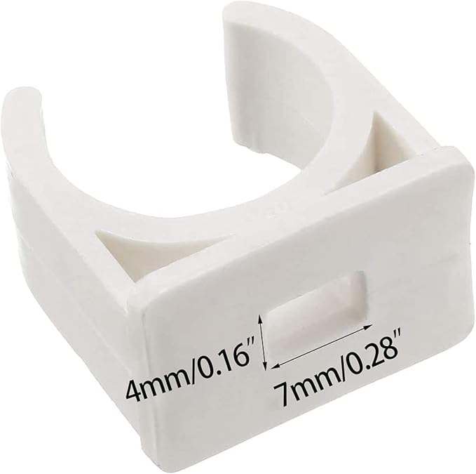 BVO 100 Pcs U-Shaped PVC Water 25mm Pipe Clamps, White, Suitable for 25mm/1inch Pipes, High Strength, Long Service Life