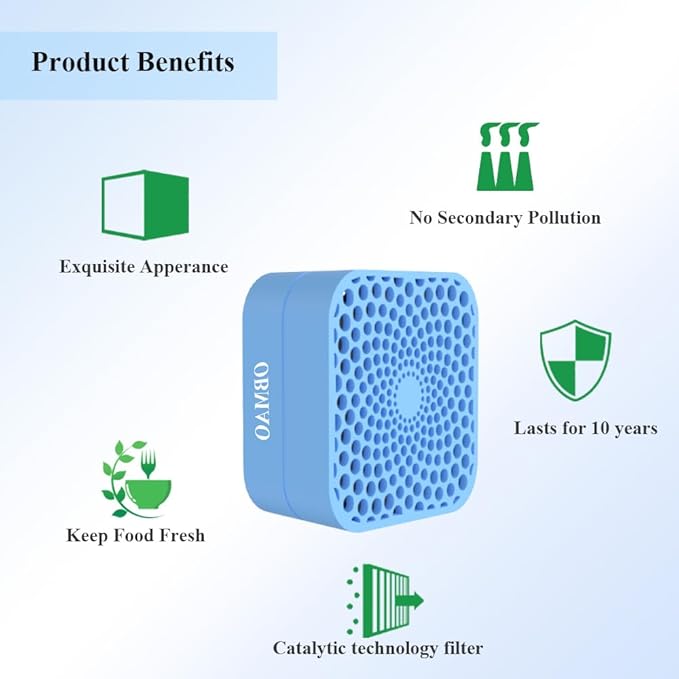 Refrigerator Deodorizer, a Portable Wonder, offers 10 Years of Long-Term use. It is Suitable for a Variety of Scenarios and Outperforms Baking-Soda-Charcoal Air Purifiers in Terms of Performance