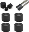 4 Pcs 1-1/4" Round Rubber Chair Leg Caps, PVC Table Leg Covers, Flexible & Anti-Slip Furniture Leg End Caps, Chair Leg Floor Protectors for Bar Stool Leg Patio Indoor, Black