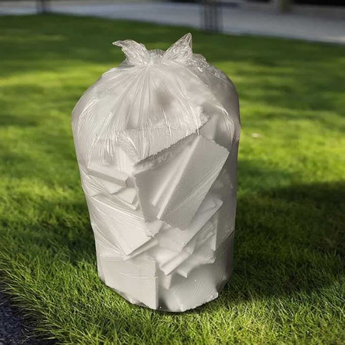 TYPLASTICS 40-45 Gallon Clear Trash Can Liners - 40" x 48" – High Density Garbage Bags - Case of 250 – Multipurpose for Office, Outdoor, Recycling, Industrial and Commercial