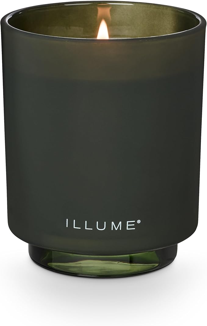 ILLUME Refillable Boxed Glass Candle, Balsam & Cedar