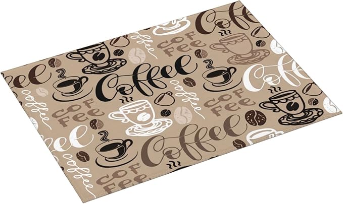 Brown Coffee Maker Beans Theme Microfiber Absorbent Reversible Dish Drying Mat For Kitchen Counter Xl Large Pad 18 X 24 Inch