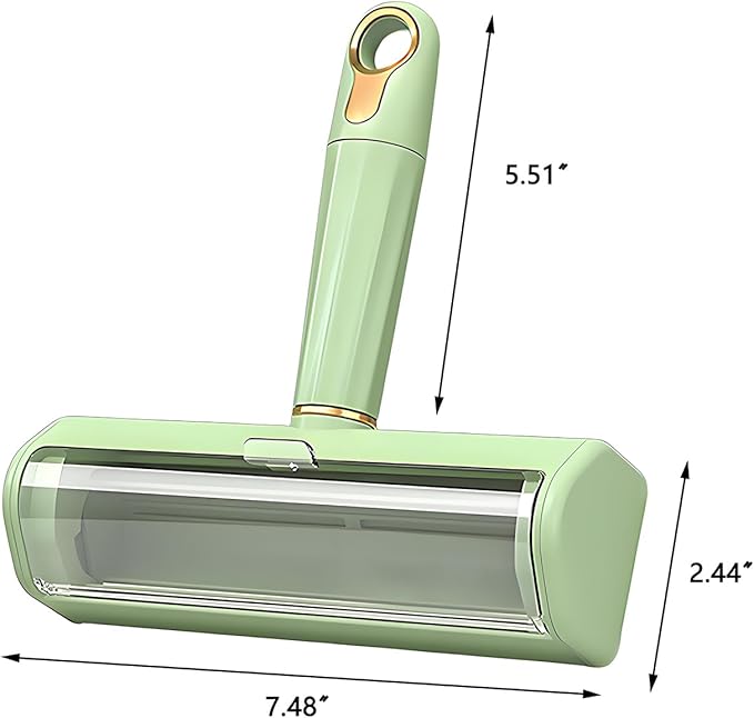 Pet Hair Remover Lint Roller - Washable Reusable, Static Adsorption for Cat Dog Hair Removal On Furniture, Sofas, Bedding, Carpets，Pet Hair Removal Tool，Dog Hair Remover，Lint Remover (Green)