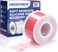 FRESINIDER Silicone Tape 1" x 5 Yard Pink 1 Roll for Sensitive Skin, Pre-Cut Waterproof Medical Tape, Gentle Adhesive for Wound Care, Surgical Sites, Infants and Elderly