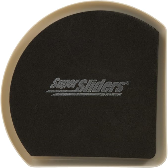 Super Sliders 7" Slide & Hide Reusable Furniture Sliders for Carpet - Effortless Moving and Surface Protection, Beige (4 Pack)