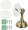 uxcell Magnetic Door Stopper, Stainless Steel Heavy Duty Door Holder, No Drilling Doors Knob Wall Protector with Self-AdhesiveTapes and Screws for Home Office Wall Floor Mounting, Bronze