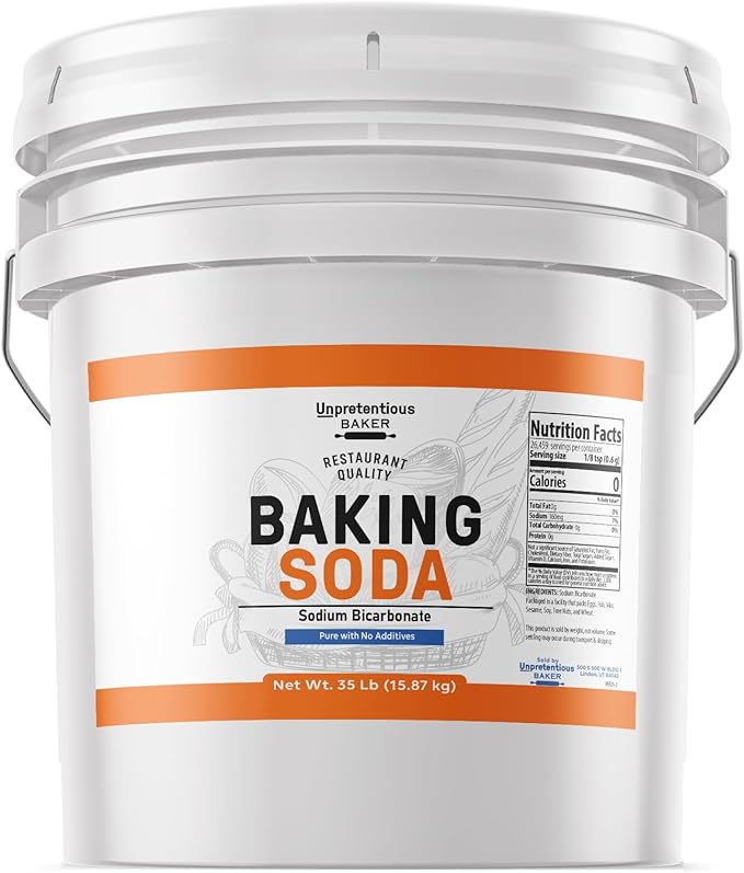 Unpretentious Baker Baking Soda, 35 Pounds, Cooking, Baking, Cleaning & (3.5 Gallon)