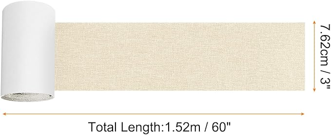 Repair Patches Repair Tape Self-Adhesive DIY Repair Patch Linen Gear Patch for Sofa, Furniture, Chair, Clothing,Tents,3x60 Inch,Beige
