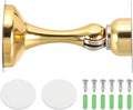 MECCANIXITY Magnetic Door Stoppers Stainless Steel Door Stops, Wall Floor Mounted Doors Holder Keep Doors Open for Home Office Closet (Gold Tone)