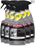 Weiman Stainless Steel Cleaner and Polish - Protects Appliances from Fingerprints and Leaves a Streak-Free Shine for Refrigerator, Dishwasher, Oven, Grill, 22 oz, 6 Pack