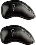 CRAFTSMAN GOLF 12pcs or 1pc Thick Synthetic Leather Golf Iron Head Covers Set Headcover Fit All Brands Callaway Ping Taylormade Cobra Etc. Also Custom Name