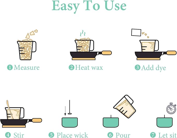 SAEUYVB Natural Soy Candle Wax for Candle Making, 10lb Bag, Premium Soy Wax Flakes, 20 Cotton Candle Wicks, 20 Wick Stickers and 2 Centering Devices ﻿