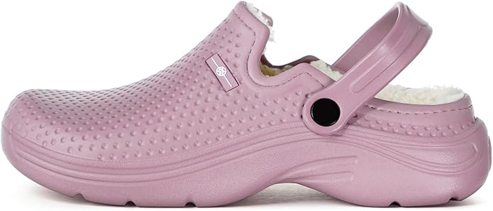 Womens Mens Fur Lined Clogs Waterproof Garden Shoes Winter Warm Fleece Lining Fuzzy House Home Slippers Indoor Outdoor Mules