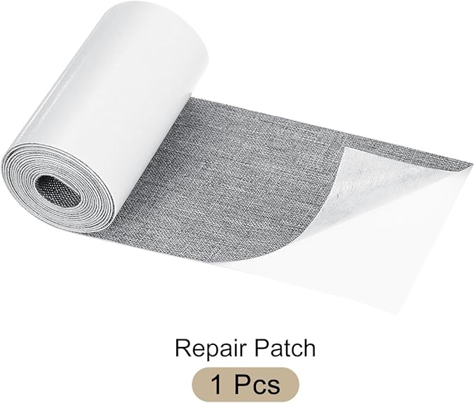 Repair Patches Repair Tape Self-Adhesive DIY Repair Patch Linen Gear Patch for Sofa, Furniture, Chair, Clothing,Tents,3x60 Inch,Bright Grey