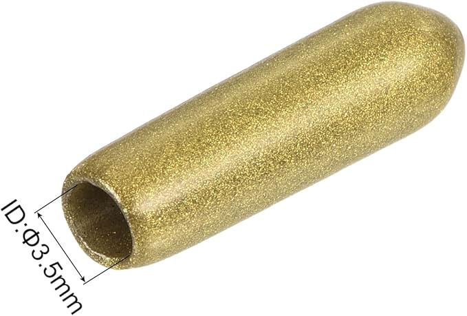 uxcell 20pcs Rubber End Caps 3.5mm ID Vinyl Round Tube Bolt Cap Cover Thread Protectors Gold