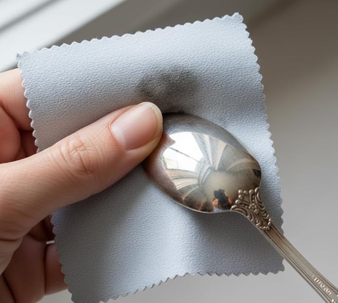 50 Pieces Jewelry Cleaning Cloths Polishing Cloths Sterling Silver, Sterling Gold, Platinum, Coins, Watches Small Polishing Cloths (3.54 in. x 3.54 in.)