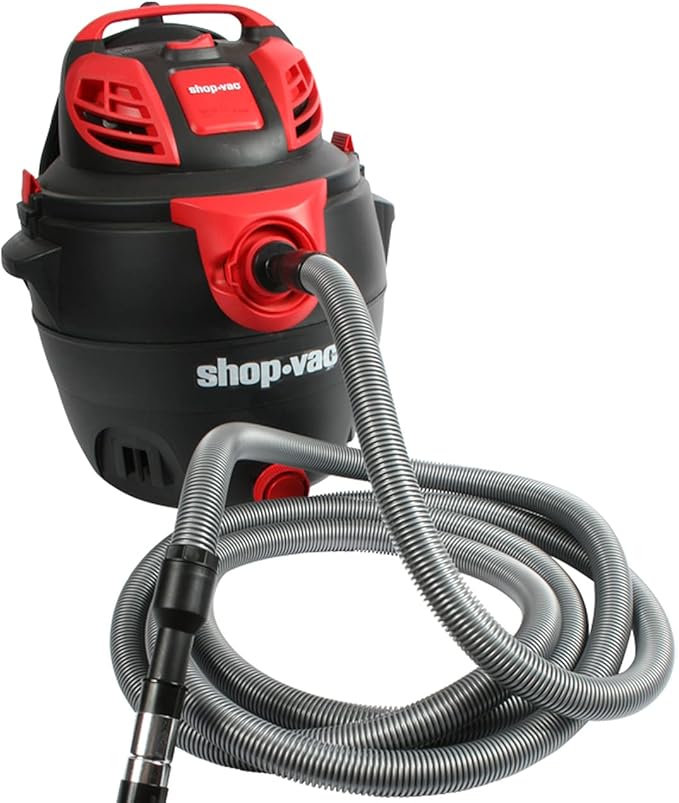 16 Ft. Premium Shop Vacuum Extension Hose with 2 tank adapters and 1.25" curved end