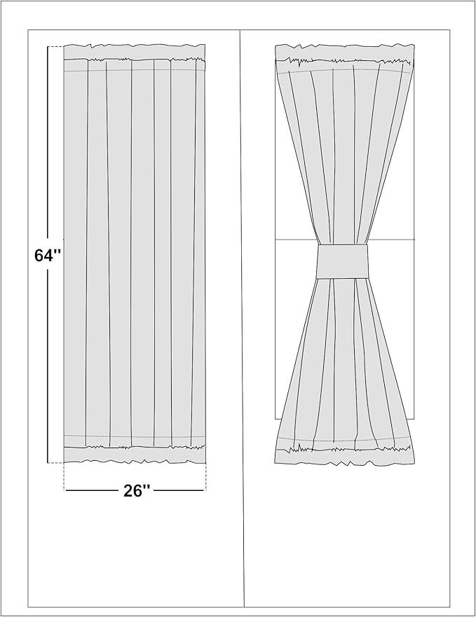 NICETOWN White Sheer Curtains for French Front Door, Short Curtains for Small Window, Sidelight Thermal Insulated Door Side Window Covering, W26 x L64, 1 Panel