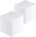 Microfiber Cleaning Cloths,24 Pack, 16"x16", All-Purpose, Softer, Highly Absorbent, Lint-Free, Reusable, Washable Pro Towels, White, for House, Kitchen, Bathroom, Car, Office