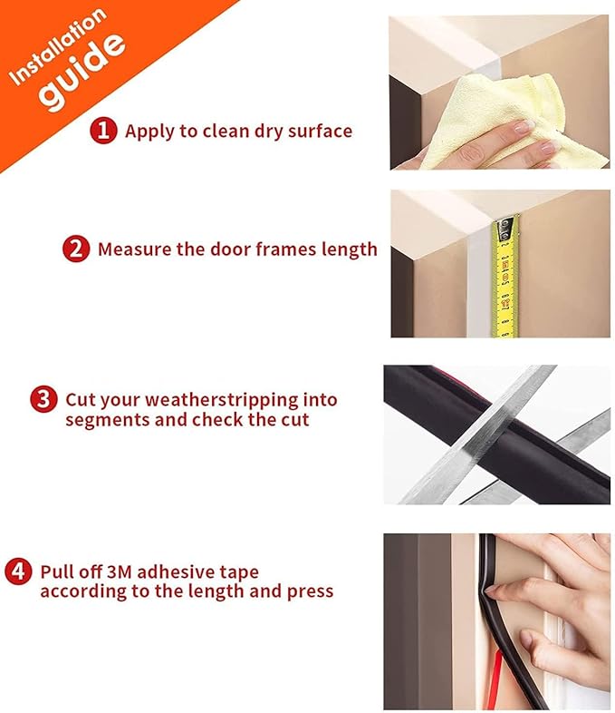 Brown Rubber Weather Stripping Door Seal Strip, D Shape Door Rubber Weather Seal Strip, SelfAdhesive Door Weatherstripping Soundproofing Door Sealing Strip for Windows (40 feet, Brown)
