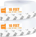 Bruiefpap 36 Ft Silicone Door Weather Stripping, Self-Adhesive Door Seal Strip Tape, Transparent, 35mm, 1.4 inches Wide, 36 Feet Long