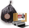 8-10 Gallon Trash Bags, 300 Count Black Garbage bags, Multi-purpose Trash Can Bin Liners for Bathroom, Office, Industrial, Commercial, Janitorial, Municipal, Recycling