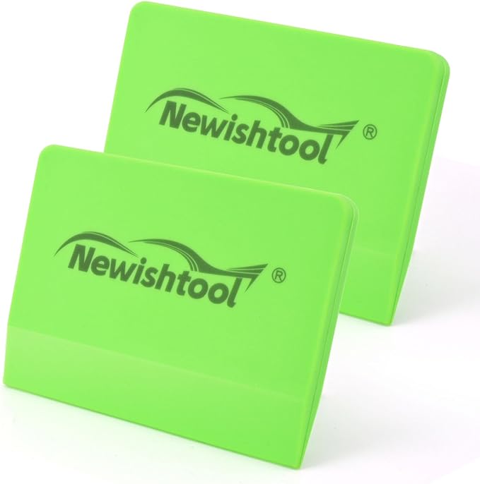 NEWISHTOOL Soft Silicone Squeegee, Small V-Blade Scraper for Window Film Application & Water Removal, 2 PCS PPF Squeegee for Car Paint Protective Film Installation