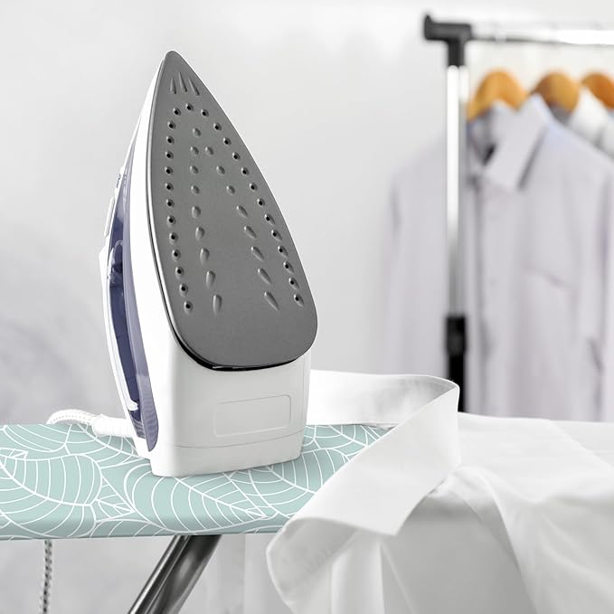 Extra Thick Ironing Board Covers with Pad Standard Size 15x54, Snug Fit Adjustable Drawstring Tightening with Stopper, Heat Reflective Coating, Nose Pocket and Fastener Straps, Green Floral