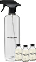 Public Goods Multi Surface Cleaner Refill & Glass Spray Bottle | All Purpose Cleaner Refill for Floors, Tile, Countertops | Multi Purpose | Scented w/Jasmine Essential Oils | 3 Pack - 24 Oz Diluted