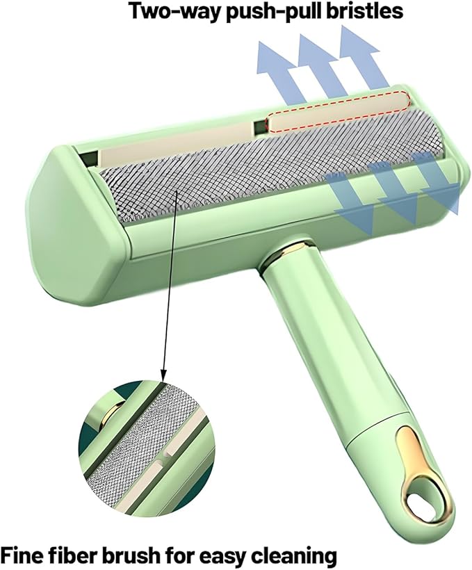 Pet Hair Remover Lint Roller - Washable Reusable, Static Adsorption for Cat Dog Hair Removal On Furniture, Sofas, Bedding, Carpets，Pet Hair Removal Tool，Dog Hair Remover，Lint Remover (Green)
